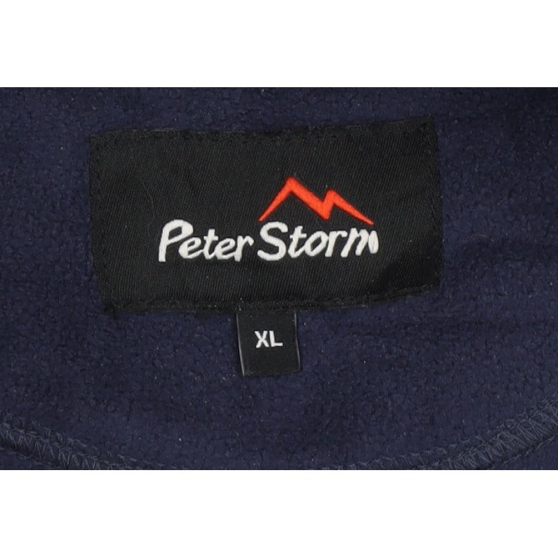 Peter Storm Men’s Blue XL 1/4 Zip Fleece Pullover Sweatshirt