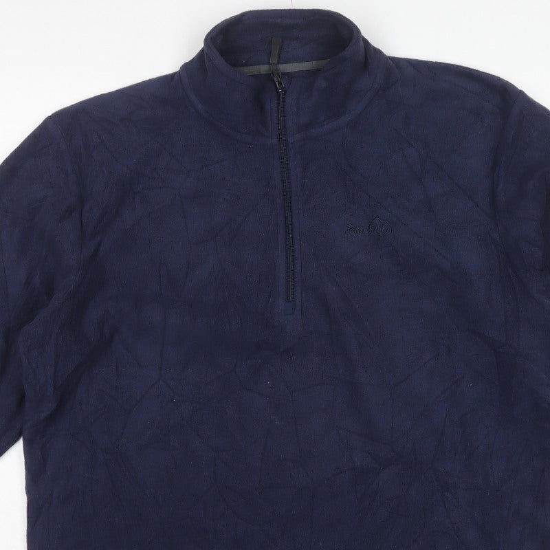 Peter Storm Men’s Blue XL 1/4 Zip Fleece Pullover Sweatshirt