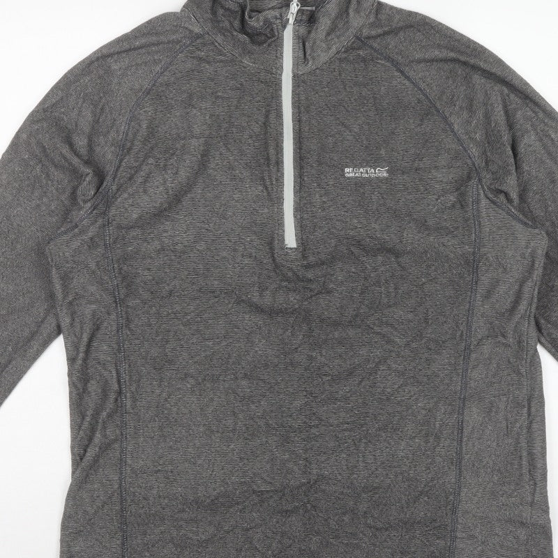 Regatta Men’s Grey XL 1/4 Zip Fleece Pullover Sweatshirt Outdoor
