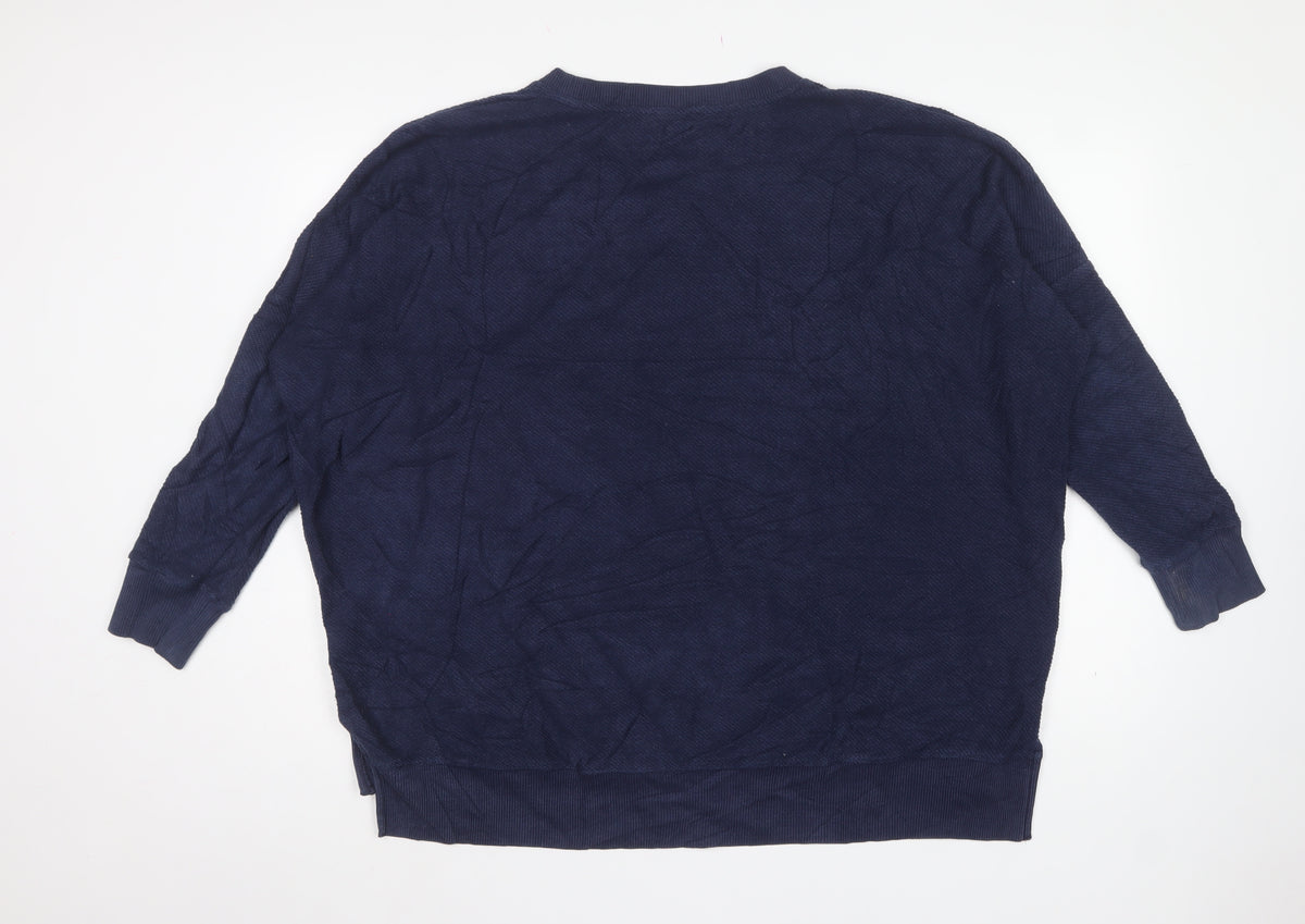 Aerie Women Blue M Pullover Crew Neck Long Sleeve Sweatshirt