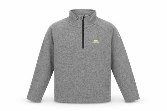 Trespass Boys Grey 5-6 Years 1/4 Zip Fleece Pullover Sweatshirt