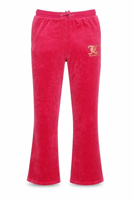 Juicy Couture Girls Pink 15-16 Years Velour Flared Joggers Logo