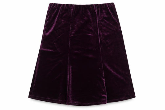Bonmarché Women’s Purple Velvet A-Line Knee Length Skirt Size 18