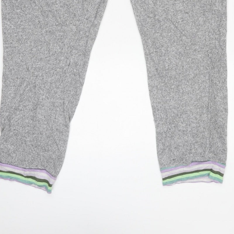 White Stuff Women’s Grey Jogger Trousers UK 18 Drawstring Cuffed