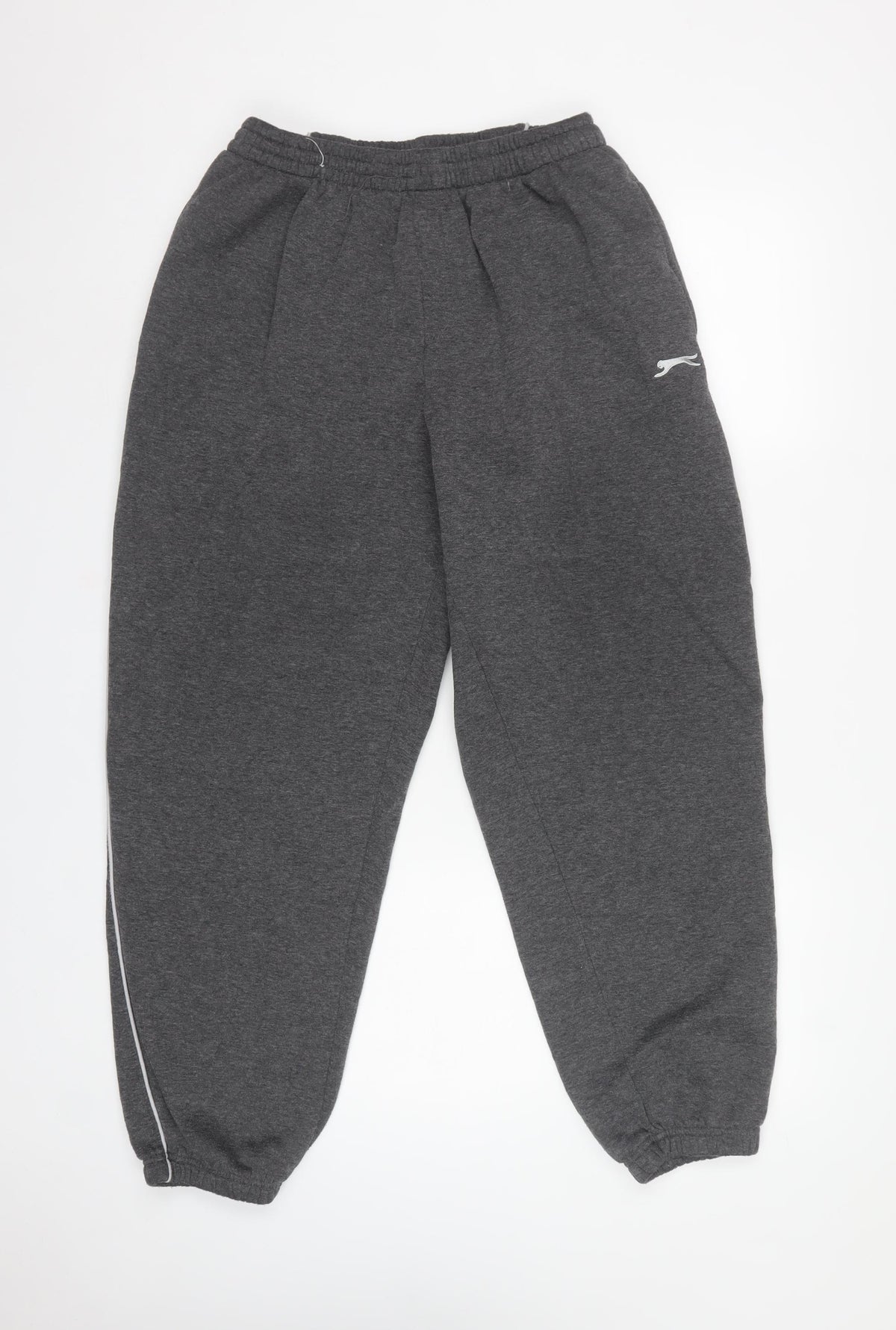 Slazenger Men’s Grey XL Fleece Sweatpants Joggers Logo Piped