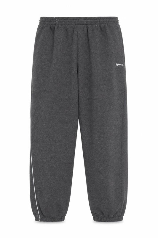 Slazenger Men’s Grey XL Fleece Sweatpants Joggers Logo Piped