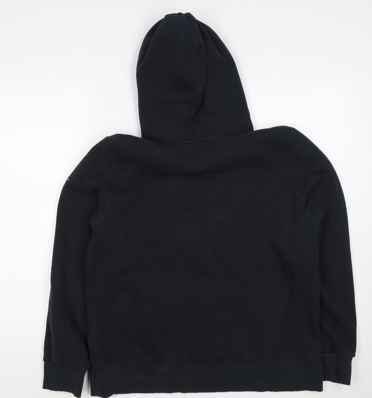 Superdry Women Black UK 16 Rainbow Embroidered Logo Pullover Hoodie