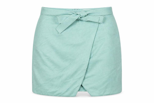 River Island Women Mint Green Size 10 Wrap Mini Skirt Tie Belt