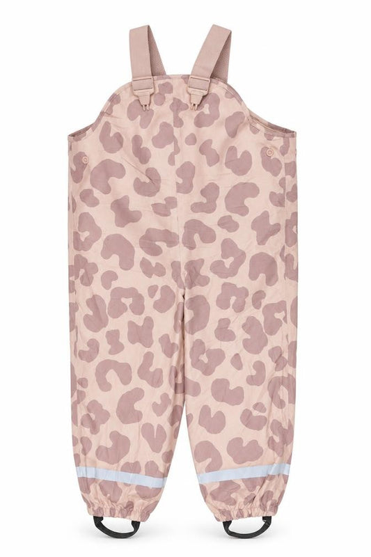 H&M Girls Pink Leopard Rain Trousers 3 Years Waterproof Braces