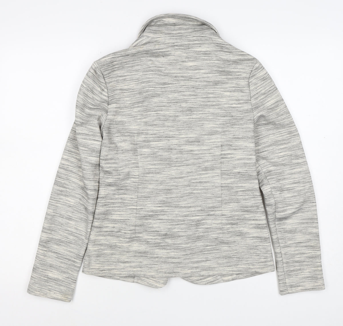 M&S Collection Women Grey UK 10 Open Front Notch Lapel Blazer Jacket