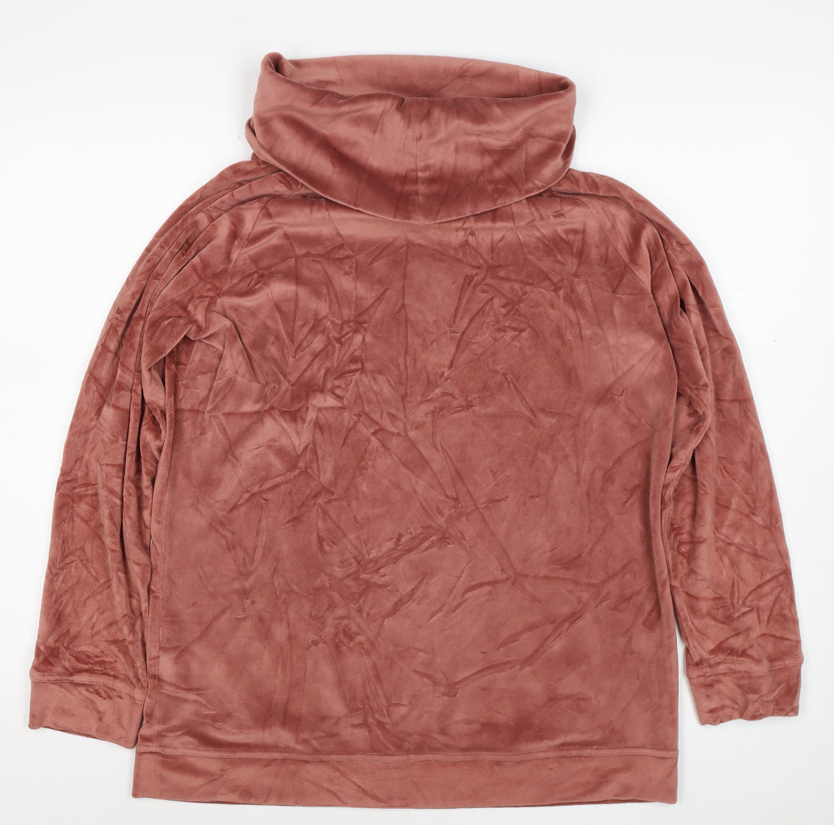 Cotton Traders Women’s Pink UK 14 Velour Cowl Neck Pullover Sweatshirt