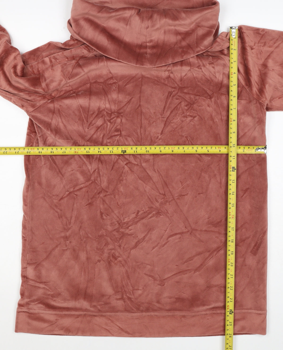 Cotton Traders Women’s Pink UK 14 Velour Cowl Neck Pullover Sweatshirt