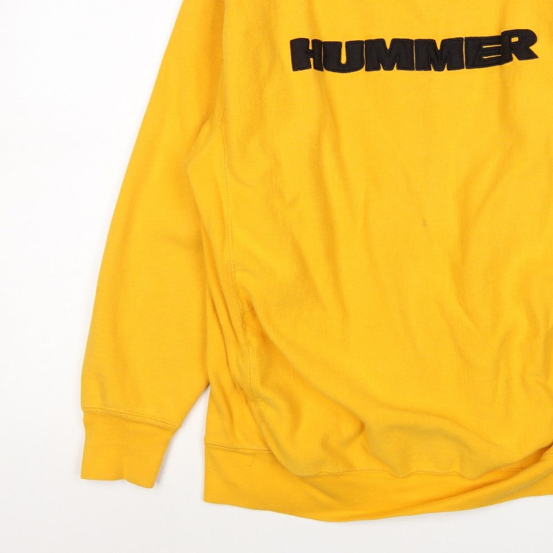 Steve & Barry's Men's Yellow L Hummer Logo Crew Neck Pullover Sweatshirt