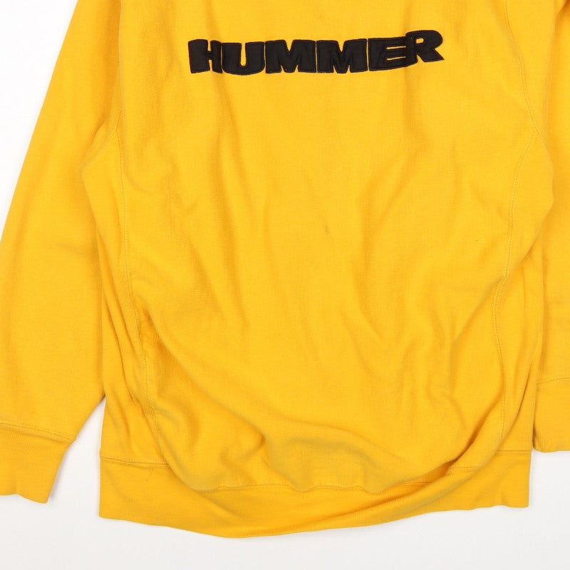 Steve & Barry's Men's Yellow L Hummer Logo Crew Neck Pullover Sweatshirt