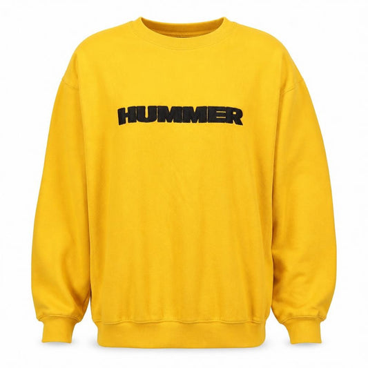 Steve & Barry's Men's Yellow L Hummer Logo Crew Neck Pullover Sweatshirt