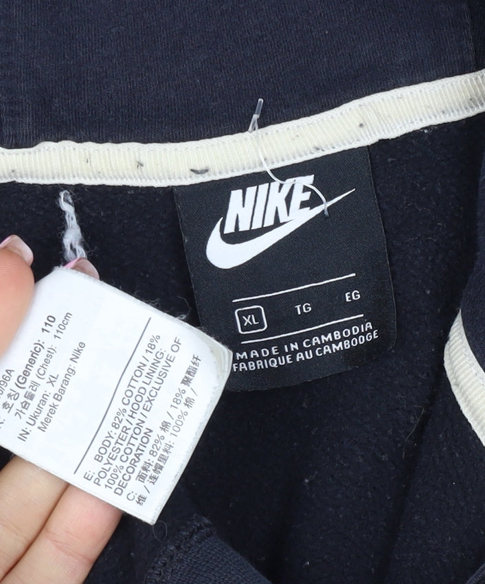 Nike Unisex Adults Black XL Full Zip Hooded Sweatshirt