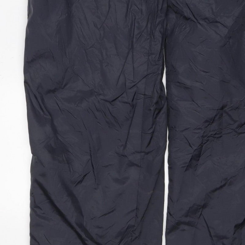 Karhu Men’s Black Lined Track Pants L Elastic Waist Zip Pockets