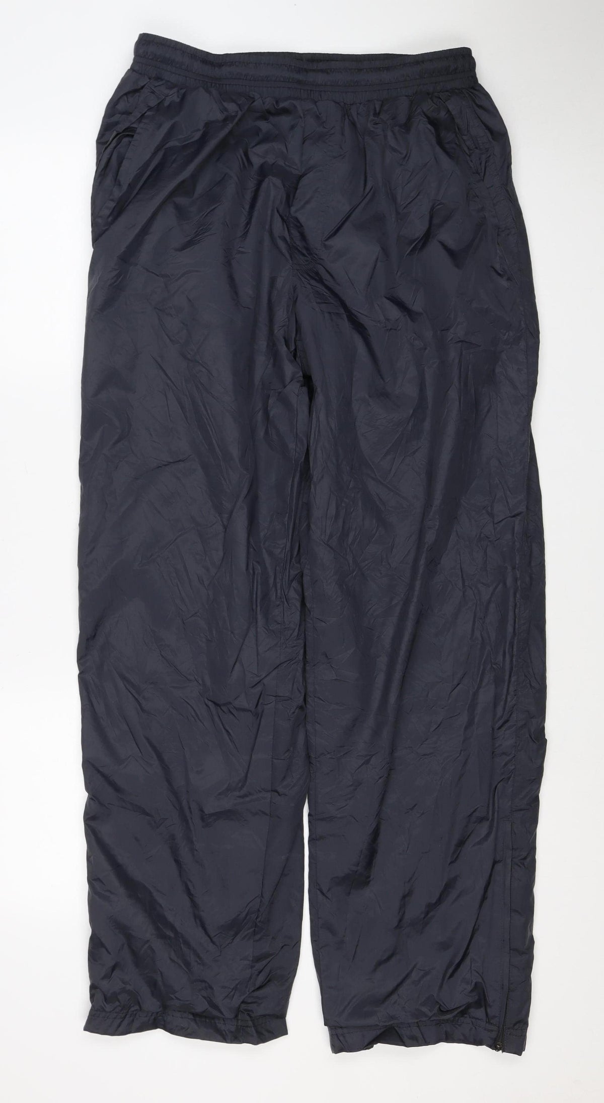 Karhu Men’s Black Lined Track Pants L Elastic Waist Zip Pockets
