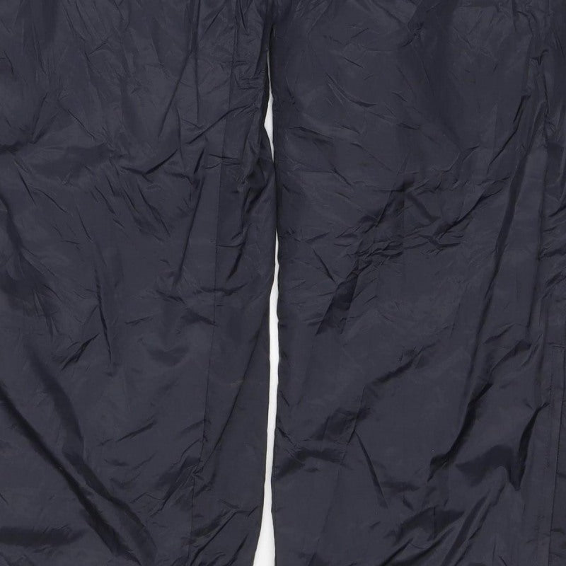 Karhu Men’s Black Lined Track Pants L Elastic Waist Zip Pockets