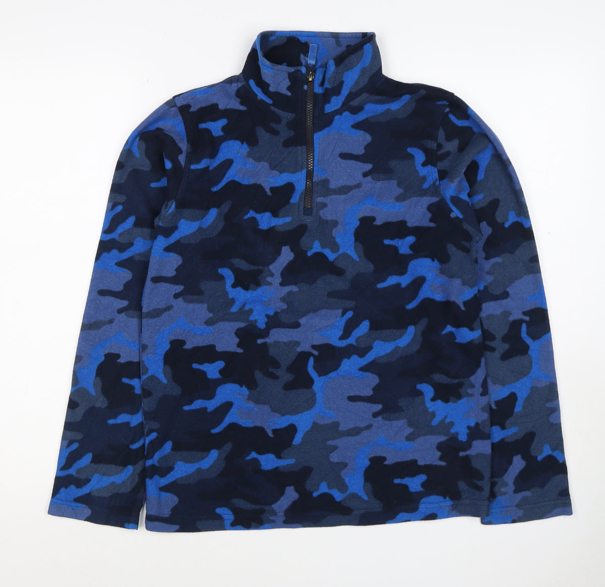 Peter Storm Boys Blue Camo Fleece 1/4 Zip Jacket Age 13