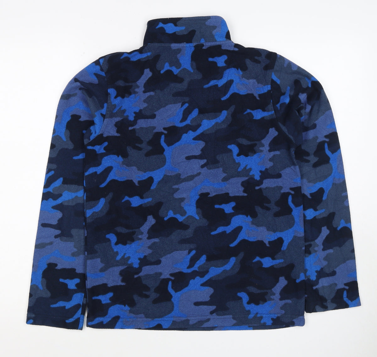 Peter Storm Boys Blue Camo Fleece 1/4 Zip Jacket Age 13