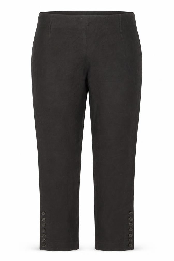 Jigsaw Women’s Brown Size 12 Cotton Stretch Bootcut Trousers Button Cuffs