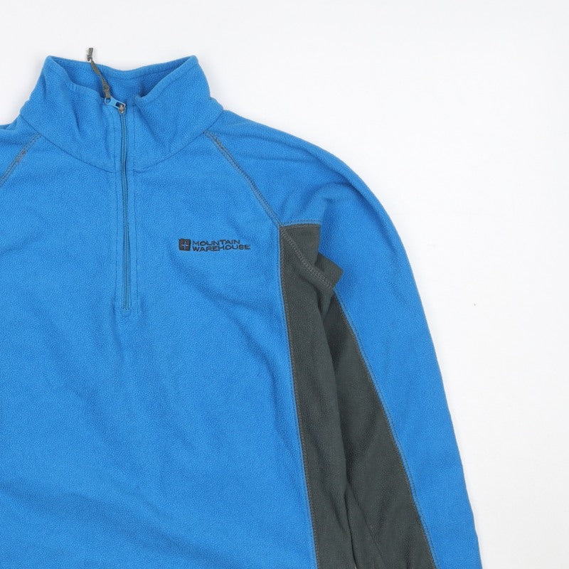 Mountain Warehouse Boys Blue Fleece 1/4 Zip Pullover Sweatshirt 9-10 Years