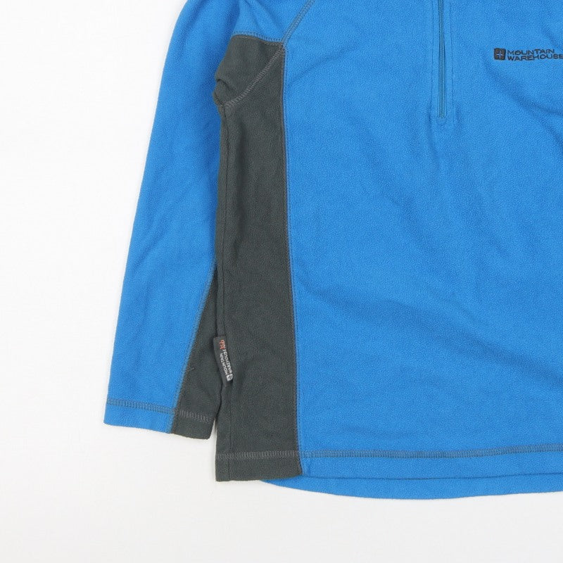 Mountain Warehouse Boys Blue Fleece 1/4 Zip Pullover Sweatshirt 9-10 Years