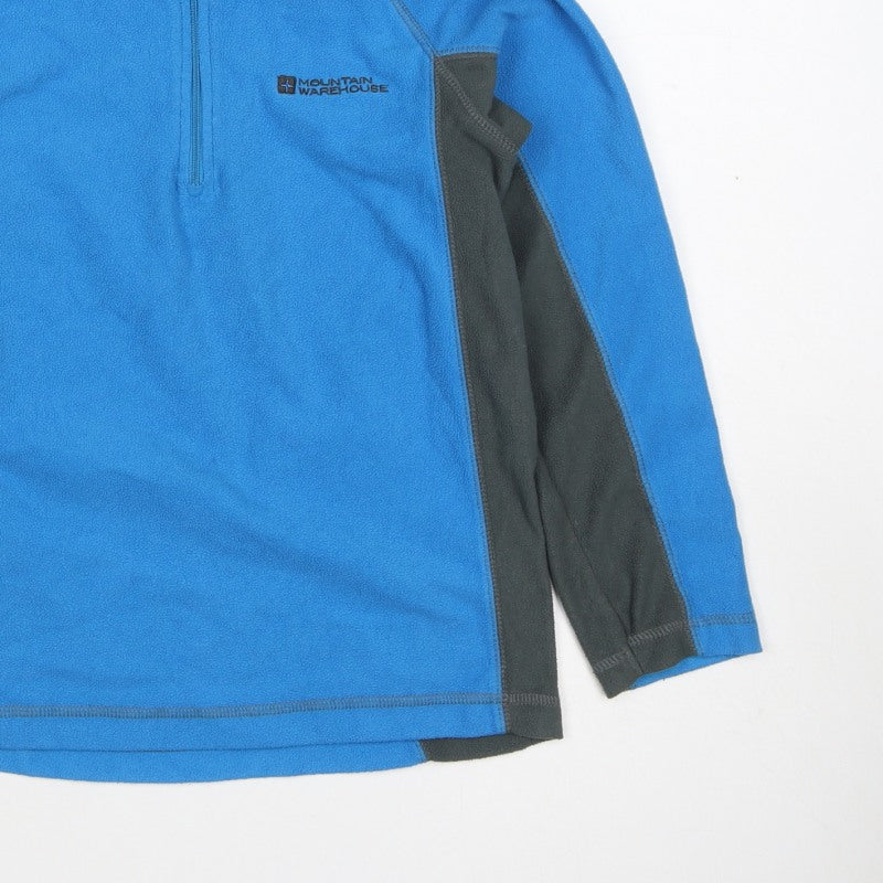 Mountain Warehouse Boys Blue Fleece 1/4 Zip Pullover Sweatshirt 9-10 Years