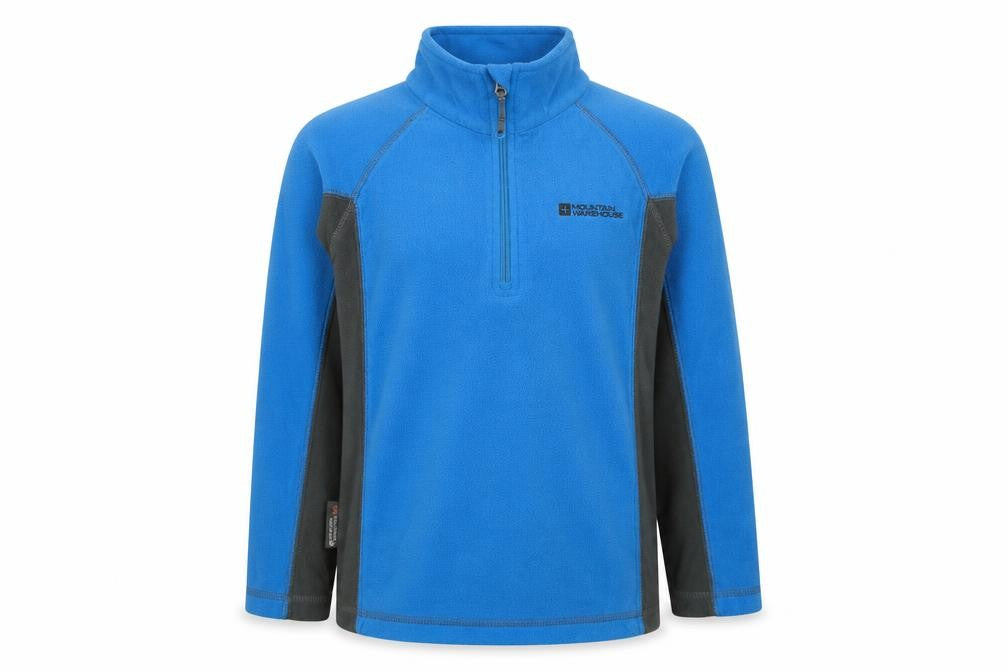 Mountain Warehouse Boys Blue Fleece 1/4 Zip Pullover Sweatshirt 9-10 Years