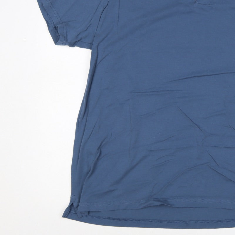 Marks and Spencer Men's Blue 3XL Regular Fit Stretch Polo Shirt