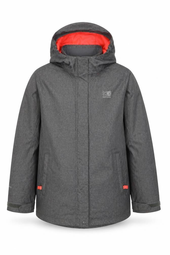 Karrimor Boys Grey Ski Jacket 11-12 Years Hooded Waterproof