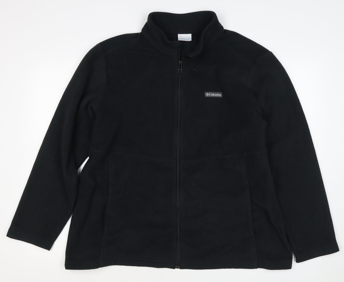 Columbia Women’s Black 2XL Basic Full Zip Fleece Jacket Logo Pockets