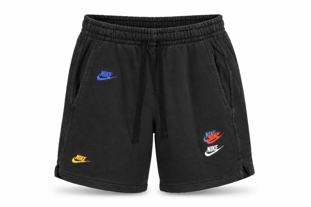 Nike Men’s Black Small Sweat Shorts Embroidered Logo Drawstring