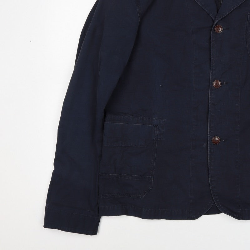 Next Men’s Navy Blue XL Cotton Workwear Button Jacket