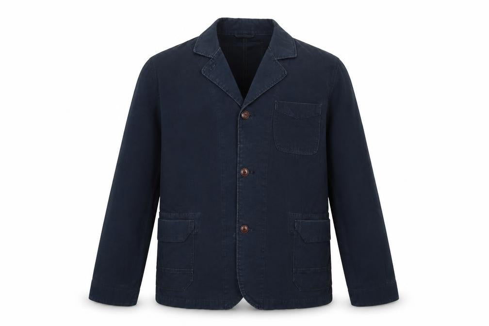 Next Men’s Navy Blue XL Cotton Workwear Button Jacket