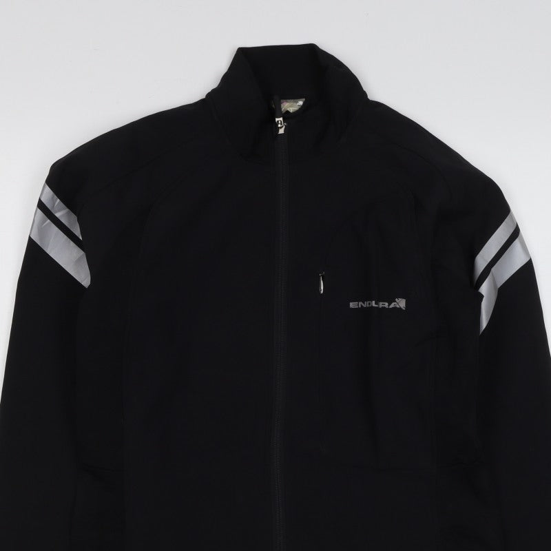 Endura Women’s Black L Softshell Cycling Jacket Reflective Full Zip