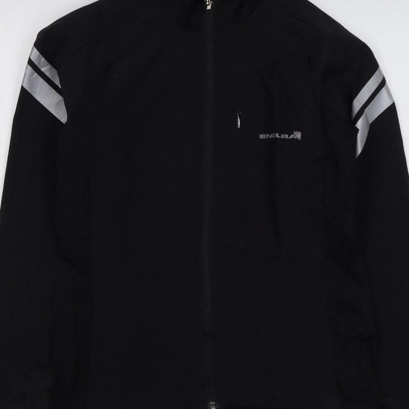 Endura Women’s Black L Softshell Cycling Jacket Reflective Full Zip