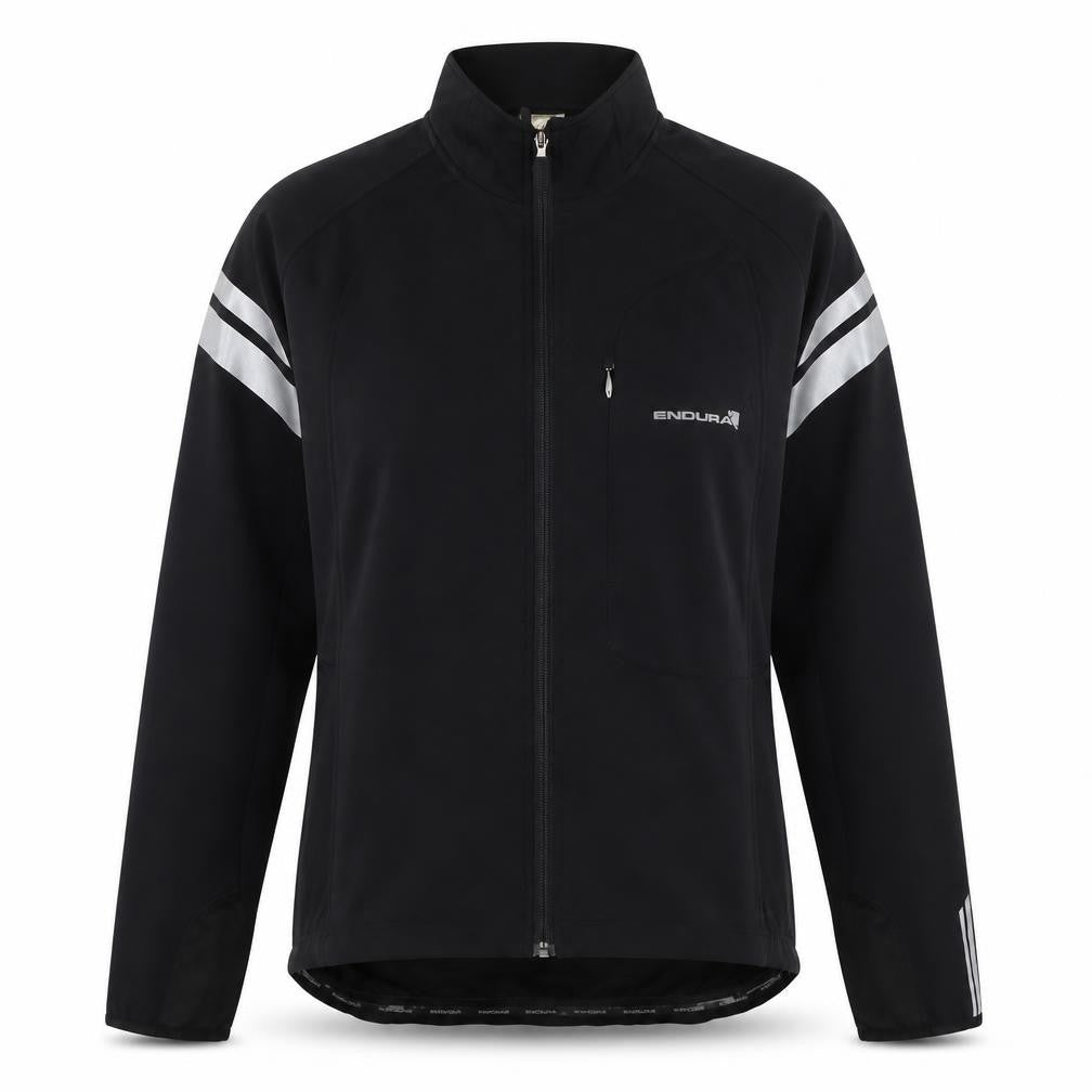 Endura Women’s Black L Softshell Cycling Jacket Reflective Full Zip