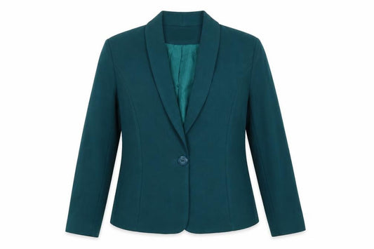 Hudson & Onslow Women’s Green Size 16 One Button Shawl Lapel Blazer