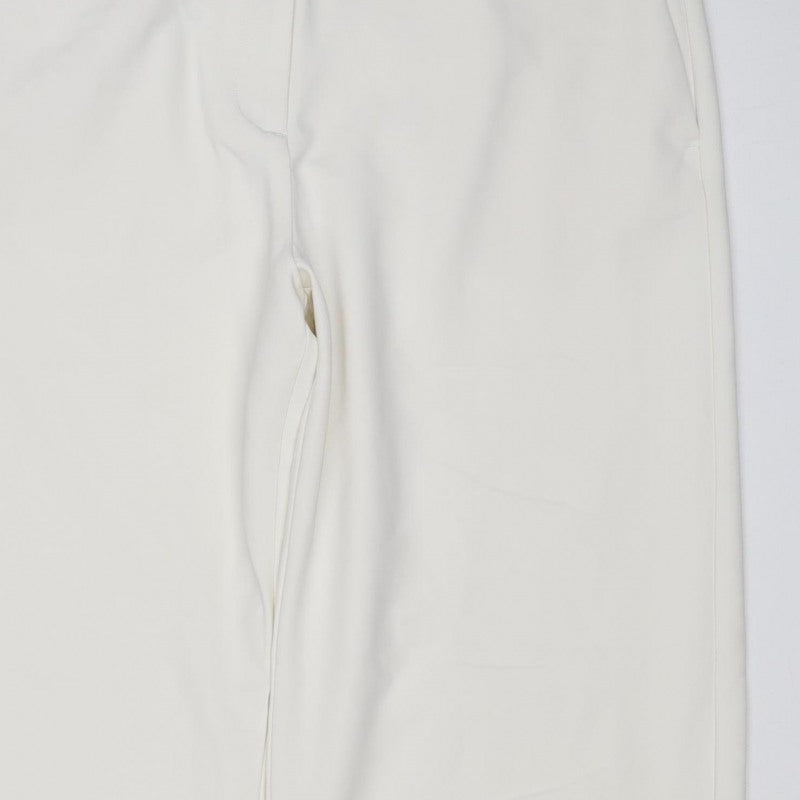 Marks & Spencer Women White Size 16 Regular Straight Leg Trousers