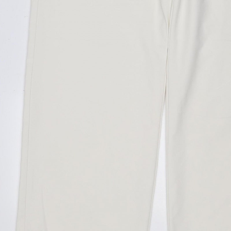 Marks & Spencer Women White Size 16 Regular Straight Leg Trousers