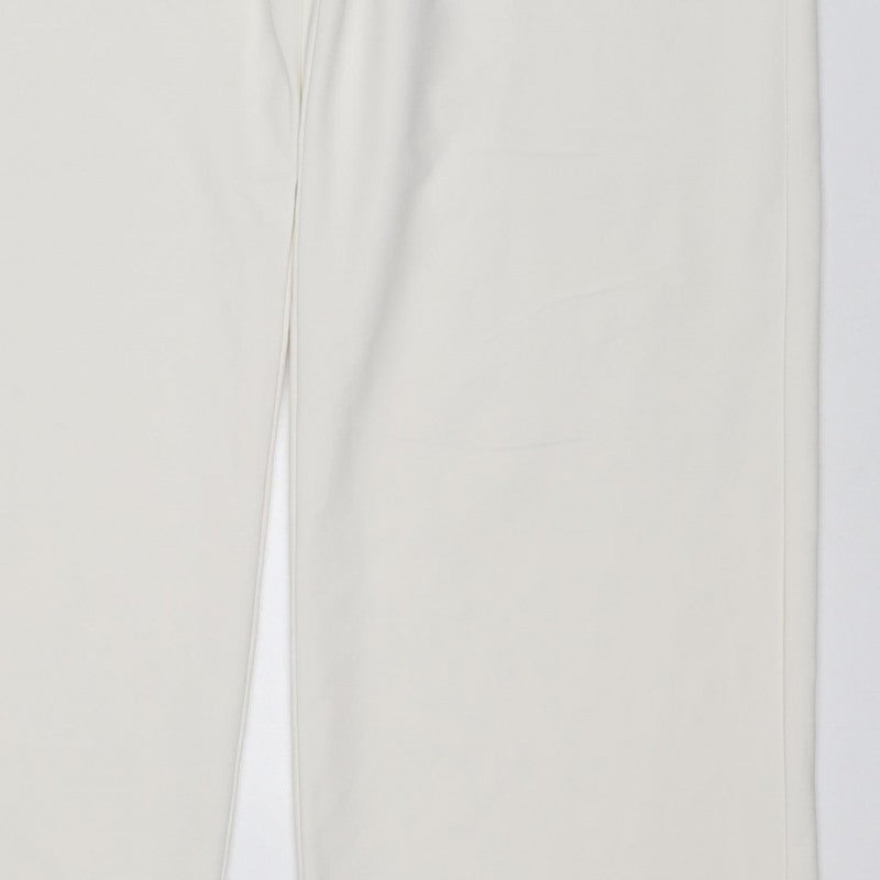 Marks & Spencer Women White Size 16 Regular Straight Leg Trousers
