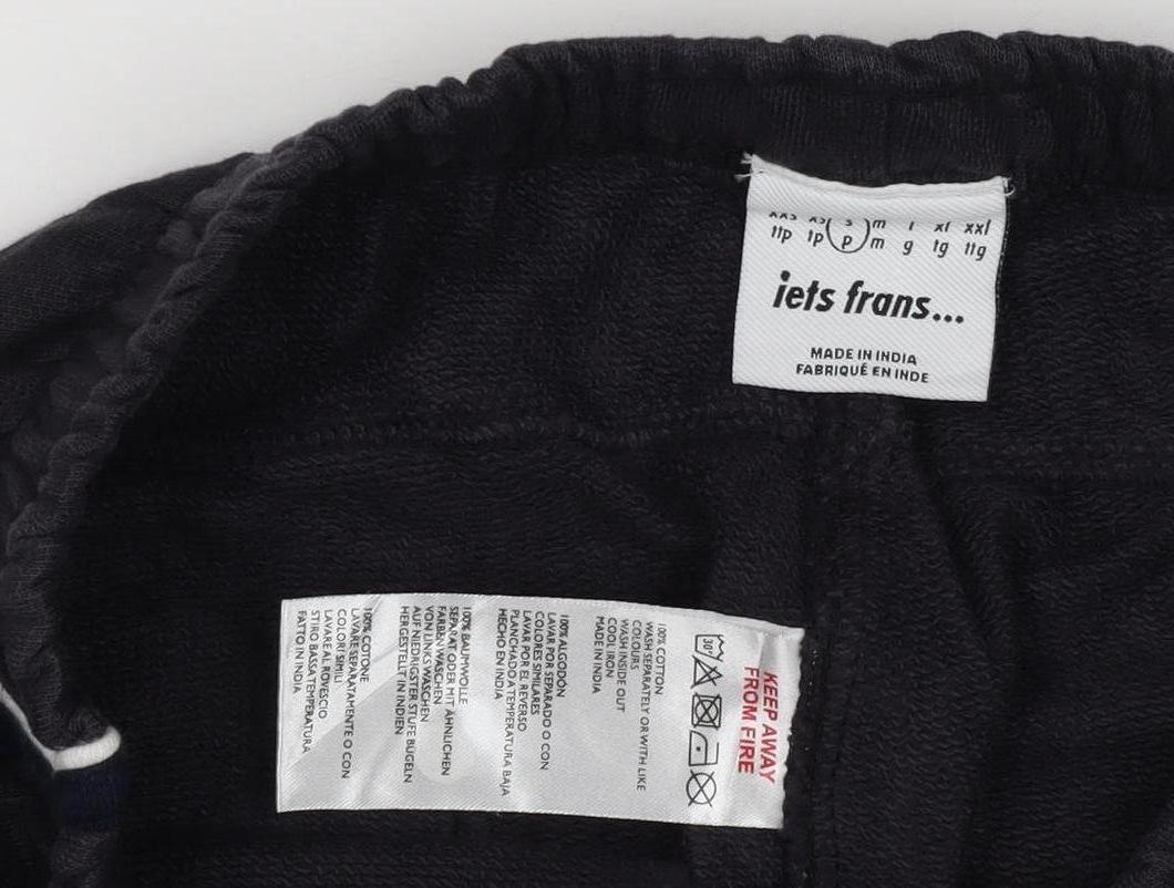 lets frans Women Black S Jogger Track Pants Cotton Side Stripe