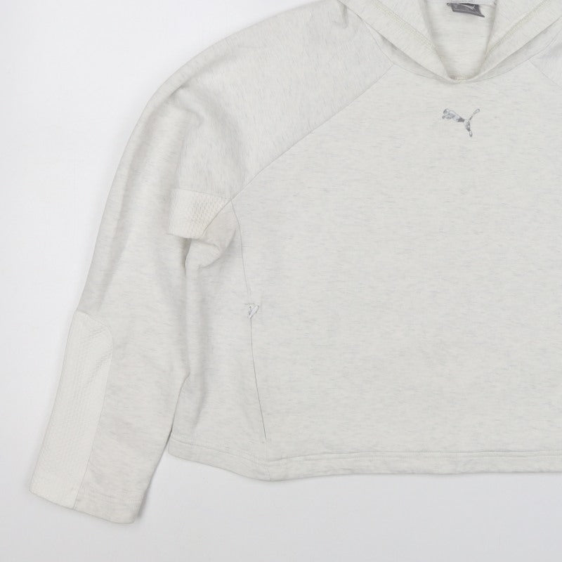 Puma Women’s Grey Logo Hooded Pullover Sweatshirt UK 16 XL