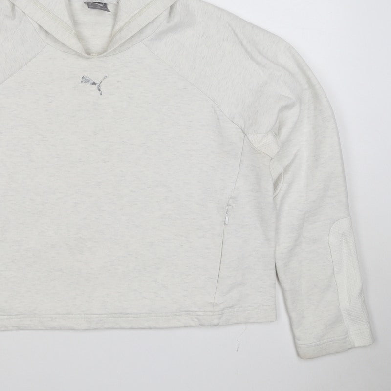 Puma Women’s Grey Logo Hooded Pullover Sweatshirt UK 16 XL