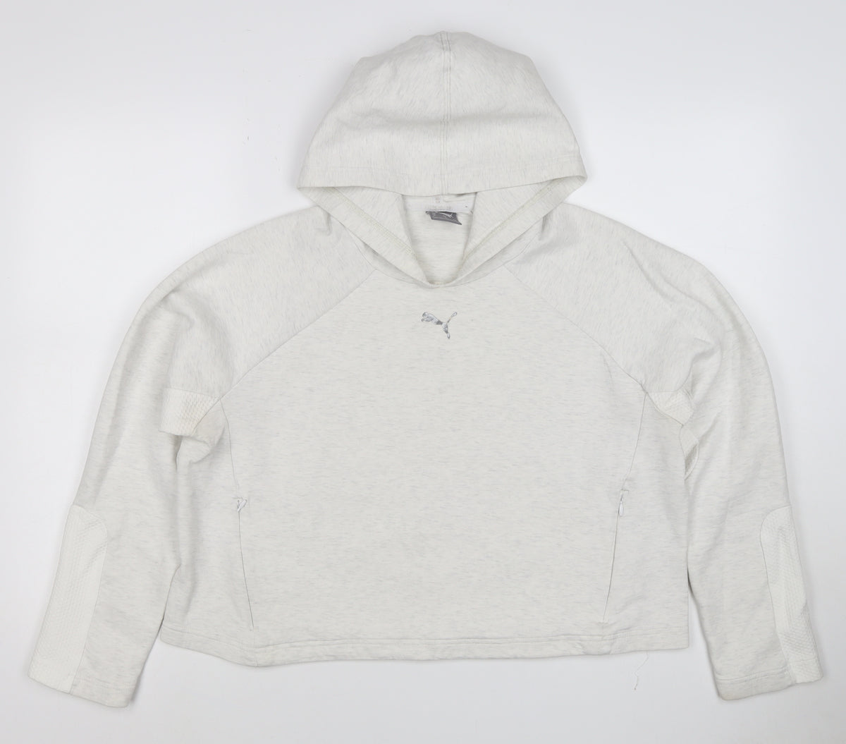 Puma Women’s Grey Logo Hooded Pullover Sweatshirt UK 16 XL