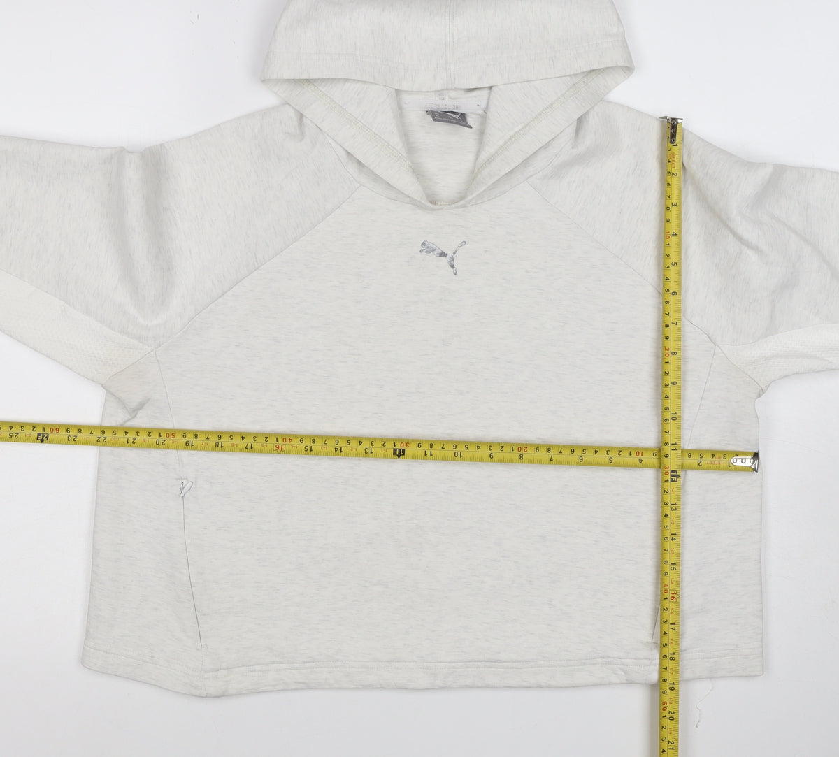 Puma Women’s Grey Logo Hooded Pullover Sweatshirt UK 16 XL