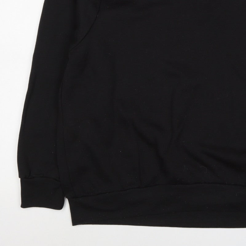 Slazenger Men’s Black 3XL Crew Neck Logo Pullover Sweatshirt