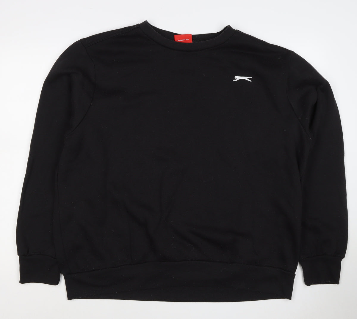 Slazenger Men’s Black 3XL Crew Neck Logo Pullover Sweatshirt
